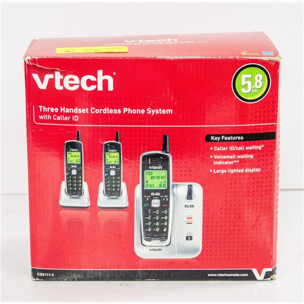 VTECH THREE HANDSET CORDLESS PHONE