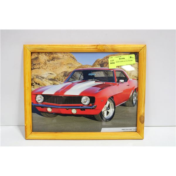 1969 CAMARO DISPLAY IN FRAME