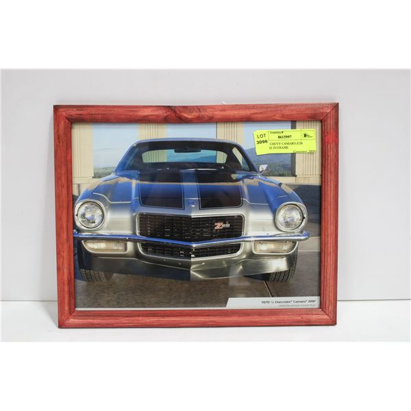 1970 1/2 CHEVY CAMARO Z/28 PICTURE IN FRAME