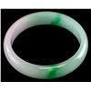Image 3 : Chinese Two Color Green Jadeite Carved Bangle