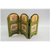 Image 1 : Triple-sided Wood Hand-painted Mini Table Screen