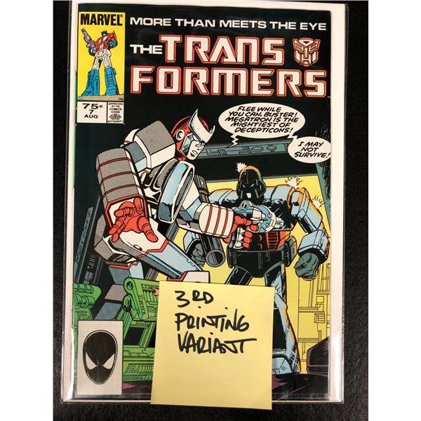 THE TRANSFORMERS #7 (MARVEL COMICS) 3rd Printing!