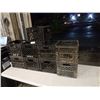 Image 1 : 9 BLACK PLASTIC CRATES