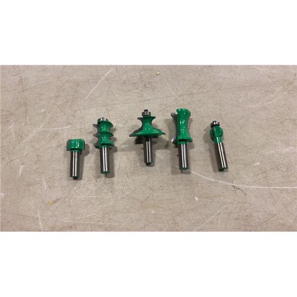 NEW 5 PIECE ROUTER BIT SET