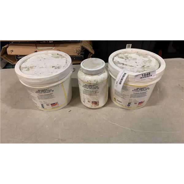 2 PAILS AND JAR OF HUSKEY 350 SILICONE GREASE GRADE 3