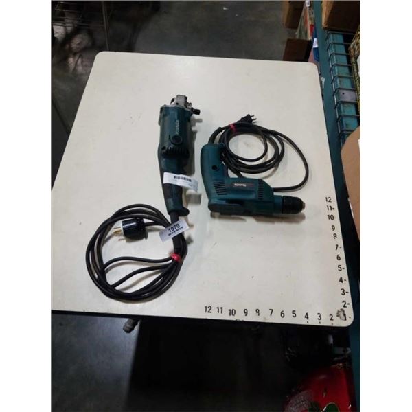 MAKITA ELECTRIC DRILL AND ANGLE GRINDER
