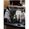 Image 2 : TOTE OF SHOP HARDWARE, TOOLS, CLAMP, SCREWS, ,ACCESS PANEL