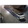Image 1 : LOT OF HOCKEY STICKS - CARBON FIBER, 5 ONE PIECE STICKS, ONE 2 PIECE