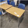 Image 1 : 2 KIDS SCHOOL DESKS WITH ATTACHED CHAIR