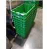 Image 2 : 2 STACKS OF GREEN TOTES VARYING IN CONDITION