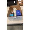 Image 1 : BLOOD PRESSURE TESTER, TRUE BLUE GLASSES AND HAND MIXER