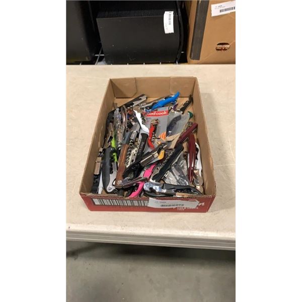 TRAY OF BOTTLE OPENERS