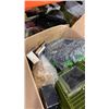 Image 5 : 2 BOXES OF ESTATE GOODS, WIRE RACKS, HEAD WRAPS