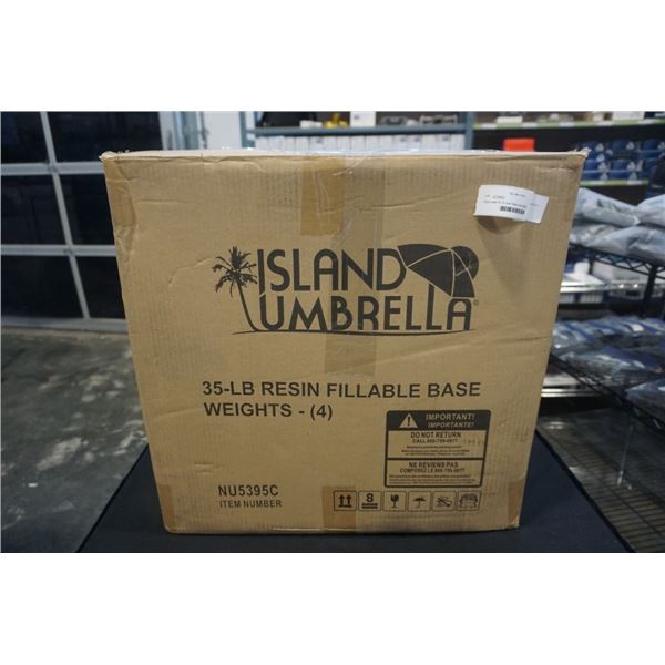 Brand new 35-lb resin fillable base weights