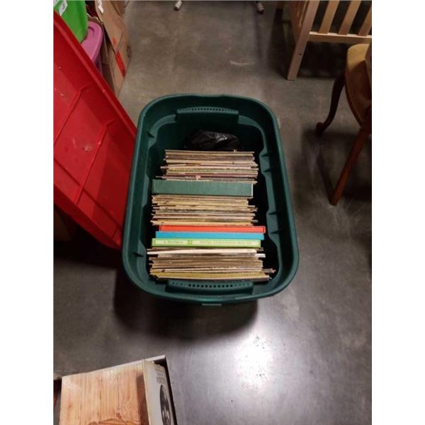 LARGE TOTE OF RECORDS