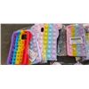 Image 2 : 9 NEW BUBBLE POP FIDGIT PHONE CASES VARIES FROM IPHONE 7 TO IPHONE 12