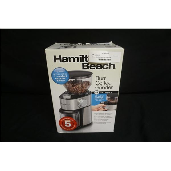 As new Hamilton beach burr coffee grinder