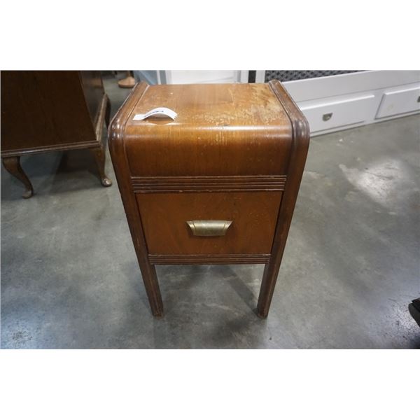 VINTAGE WATERFALL ONE DRAWER NIGHTSTAND