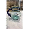 Image 5 : 2 GLASS PAPER WEIGHTS, HEAVY GLASS PITCHER, AND MICKEY MOUSE FIGURE