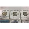 Image 2 : 7  1967 CANADIAN CENTENNIAL COINS - 4  25 CENT, 2  10 CENT, AND 5 CENT RABBIT NICKEL
