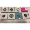 Image 5 : 7  1967 CANADIAN CENTENNIAL COINS - 4  25 CENT, 2  10 CENT, AND 5 CENT RABBIT NICKEL