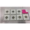 Image 4 : 7 CANADIAN KING GEORGE VI SILVER DIMES 1946-1947ML, 1949-1952 ALL .800 SILVER