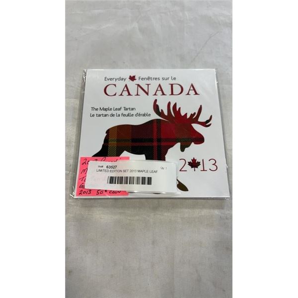 LIMITED EDITION SET 2013 MAPLE LEAF TARTAN PLUS 50c COIN