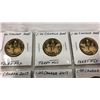 Image 2 : 7 CANADIAN SPECIAL UNCIRCULATED  LOONIES 3  2005 TERY FOX, 1  2010 NAVY, 3  2017 TORONTO MAPLE LEAFS