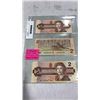 Image 1 : 3 CANADIAN MINT 1986  2 DOLLAR BILLS LAST ISSUE OF THE 2 DOLLAR BILL