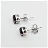 Image 4 : STERLING SILVER 6.95MM X 6.95MM GENUINE GARNET EARRINGS, 3.26CTS, W/A $715.00