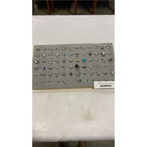 72  STERLING SILVER RINGS STAMPED .925