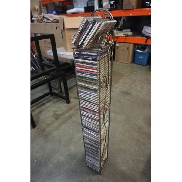 CD RACK WITH CDS