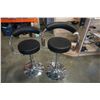 Image 1 : 2 LEATHER LOOK GAS LIFT BAR STOOLS