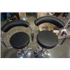 Image 2 : 2 LEATHER LOOK GAS LIFT BAR STOOLS