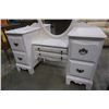Image 2 : WHITE VANITY DRESSER WITH MIRROR