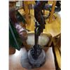 Image 5 : 2 EASTERN STAINED GLASS CARVED WOOD LAMPS