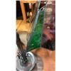 Image 9 : 2 EASTERN STAINED GLASS CARVED WOOD LAMPS