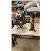 Image 1 : DECORATIVE METAL BIRD BATH AND METAL FLOWER PAINTED STAND