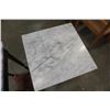 Image 4 : 2 STONE TOP SIDE TABLES - ONE HAS CRACKED TOP