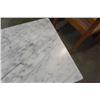 Image 5 : 2 STONE TOP SIDE TABLES - ONE HAS CRACKED TOP