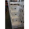 Image 4 : WHITE SINGLE SIZE BUNK BED WITH 2 ORGANIC COTTON MATTRESSES AND STORAGE STAIRS