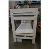 Image 9 : WHITE SINGLE SIZE BUNK BED WITH 2 ORGANIC COTTON MATTRESSES AND STORAGE STAIRS