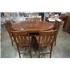 Image 1 : PUB HEIGHT DINING TBALE WITH LEAF AND 6 STOOLS