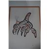Image 10 : SIGNED BILL REID PRINT WITH 2 SIGNED PRINTS, BURL CLOCK AND MAGAZINE STAND