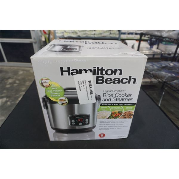 New Hamilton Beach digital rice cooker and steamer