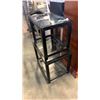 Image 1 : 2 BLACK GLASSTOP ENDTABLES