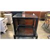 Image 3 : 2 BLACK GLASSTOP ENDTABLES