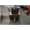 Image 1 : SONY RECORD PLAYER STEREO WITH SPEAKERS AND ROLLING 2 TIER CART