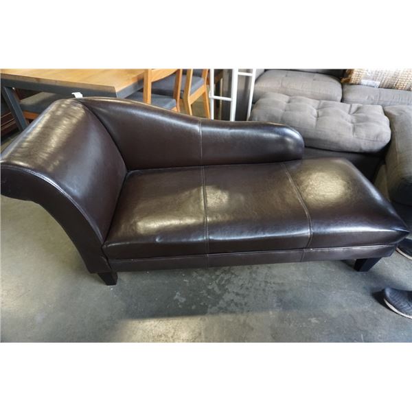 LEATHER LOOK CHAISE LOUNGE