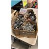 Image 1 : LARGE BOX OF ANDROID, APPLE AND USB TYPE CORDS WITH WALL VCHARGING PLUGS